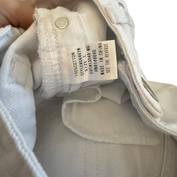 signature8 Distressed White Denim Shorts Size Large hot pants - Picture 7 of 8